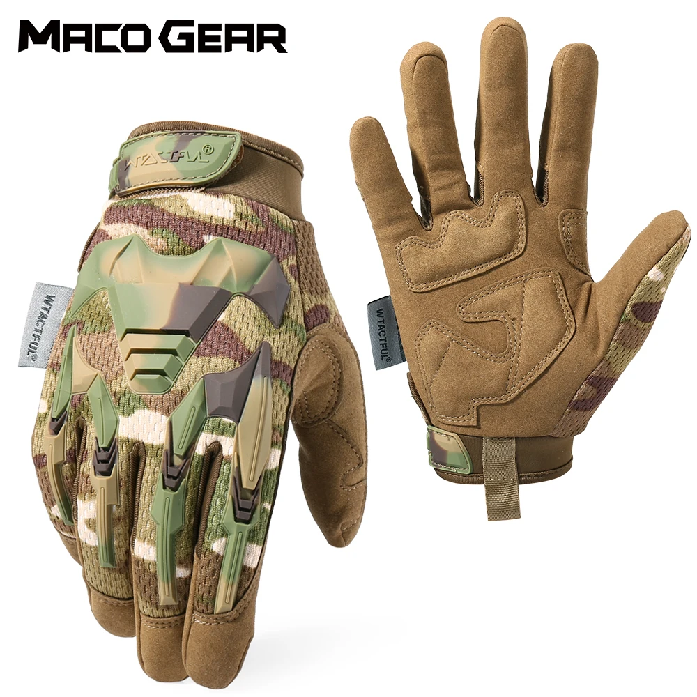 Tanie Multicam Tactical Glove moro militarny wojskowy bojowy Airsoft rower odkryty piesze wycieczki strzelanie Paintball polowanie rękawica ze wszystkimi palcami
