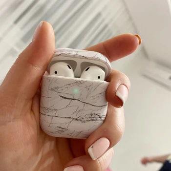 

Luxury Marble Pattern Case funda For Airpods Earphone Case For Apple Airpods Airpod Hard PC Charging Box Shell Capa Bags