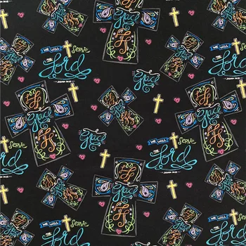 

110cm Wide Colorful Cross Fabric Cotton Fabrics Per Meter Patchwork Needlework Diy Quilting Sewing Material Children Clothing