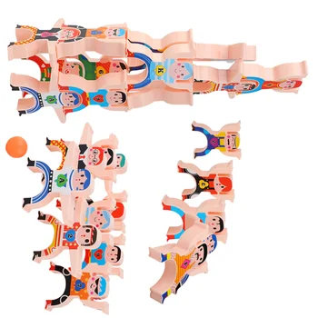 

1 Set of 16PCS Funny Balancing Building Block Toy Educational Block Game Toy Creative Decompession Toys Cartoon Stacking Blocks
