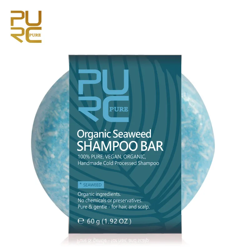 PURC Hot Sale Seaweed Shampoo Handmade Soap Handmade Cold Processed Hair Shampoo Bar Not Include Chemicals And Preservatives 60g PURC Hot Sale Seaweed Shampoo Handmade Soap Handmade Cold Processed Hair Shampoo Bar Not Include Chemicals And Preservatives 60g