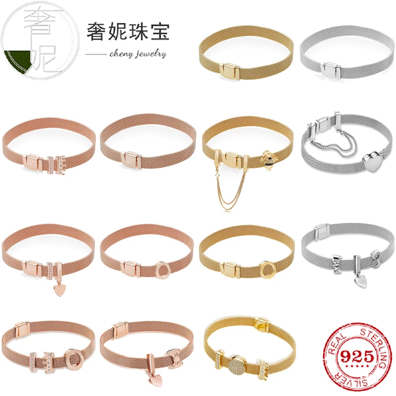

cheny s925 sterling silver Clip Bead Bracelets for Women Fit Pandora Original Reflexions Bracelet charms accessories jewelry new