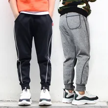 Новинка года; сезон весна-лето; стильная детская одежда в Корейском стиле; детские спортивные брюки повседневные брюки из чистого хлопка для студентов спортивные брюки для мальчиков
