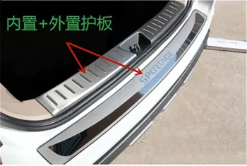 

Car styling 304 stainless steel accessories Internal External Rear bumper Protector Sill for 2013 2014 2015 Kia Sportage