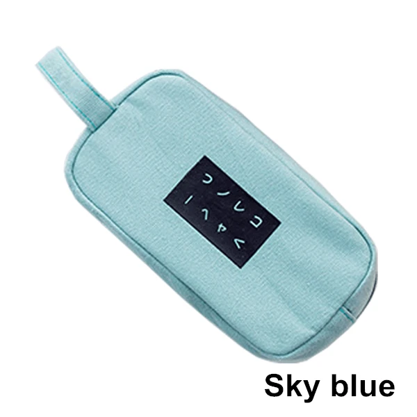 1PCS sky blue 1 шт., школьный чехол для карандашей, цветные, вместительные, сумки для карандашей, коробка для ручек, чехол, школьные, студенческие, офисные, канцелярские принадлежности - Цвет: 1PCS sky blue