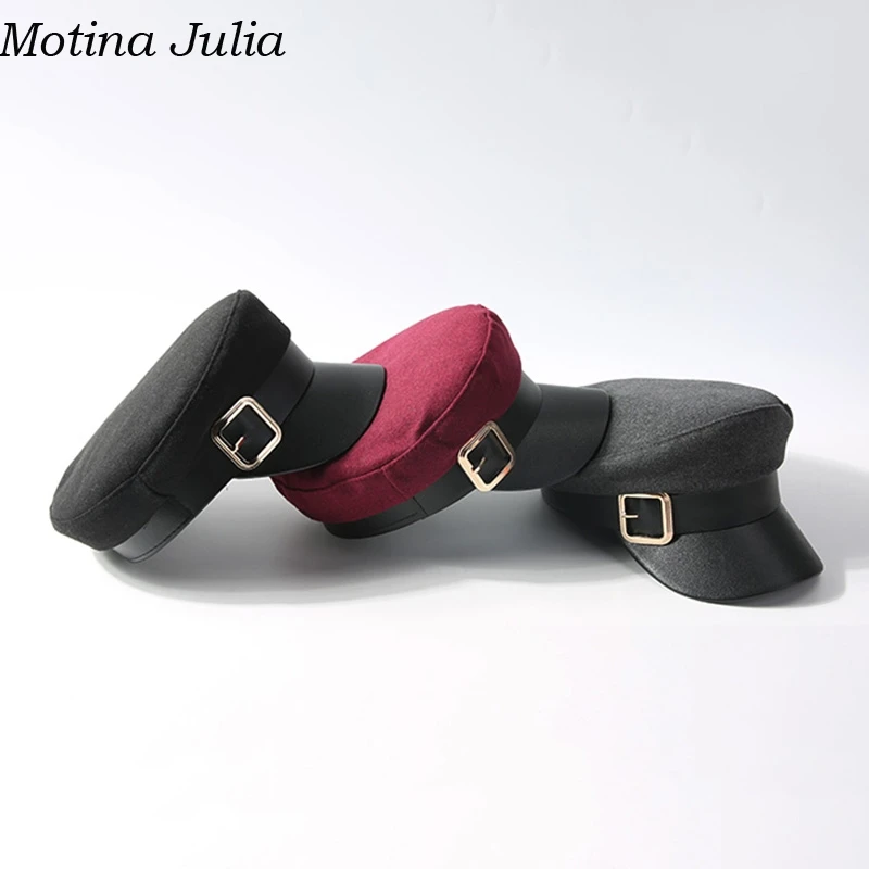 Motina Julia/осенне-зимняя теплая шапка с козырьком, женская шапка, милая пикантная элегантная повседневная крутая женская шапка