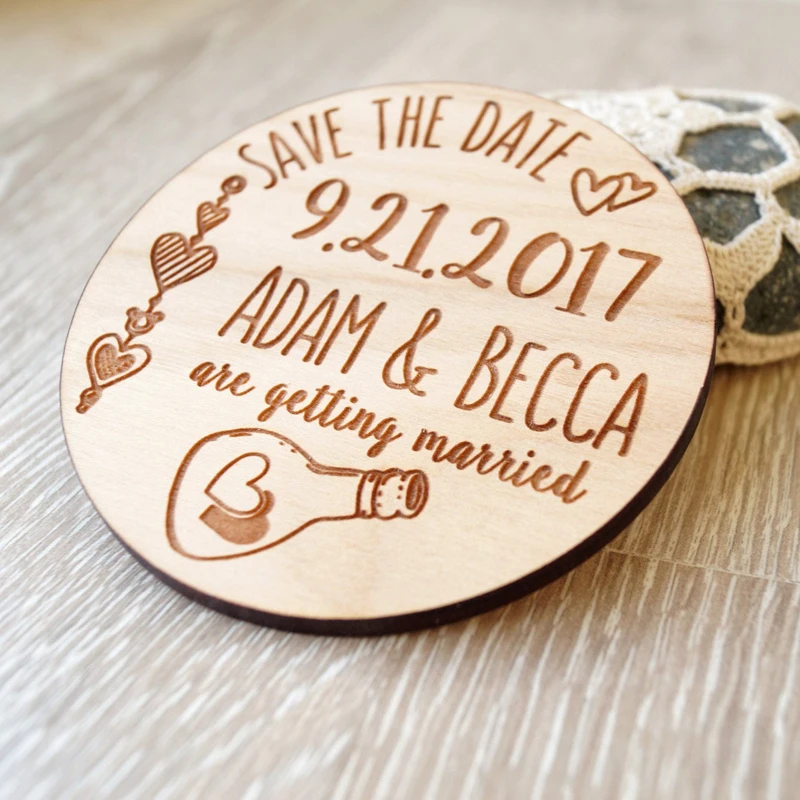  Save the Date magnets wedding save the dates wooden magnets rustic save the date magnetsWedding Inv - 4000166921638