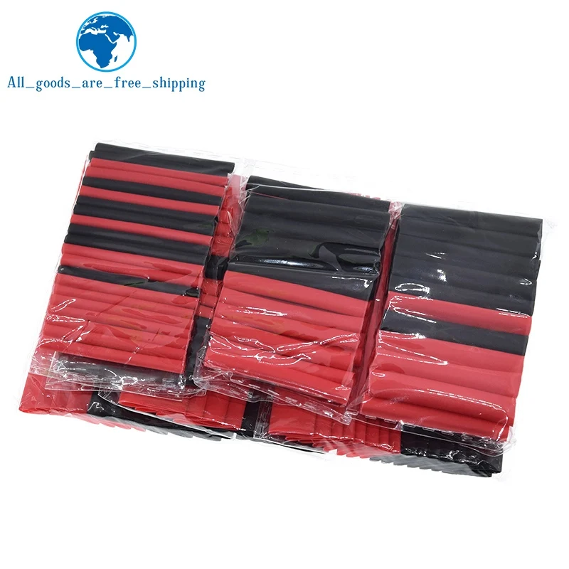 TZT 1set=150PCS 7.28m Black And Red 2:1 Assortment Heat Shrink Tubing Tube Car Cable Sleeving Wrap Wire Kit | Электронные