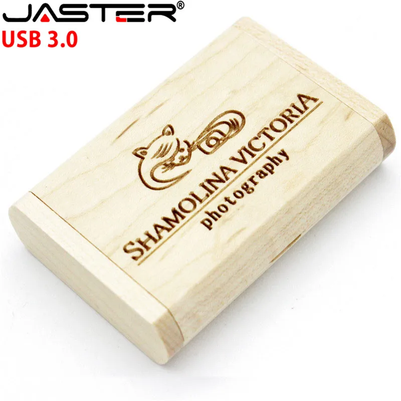 USB 3 0 флэш накопитель JASTER с логотипом на заказ деревянный персональный 16 ГБ 32 64 usb