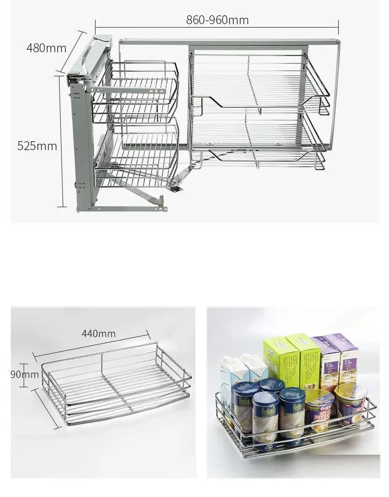 Armario De Cocina Cestas Para Colgar En La Ducha Despensa Gabinete Organizer из нержавеющей стали Cozinha Rack корзина для кухонного шкафа