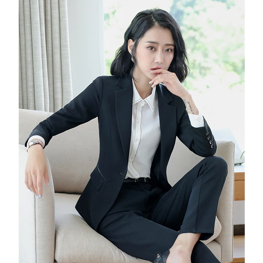 Buckle Jacket And Pant Suit Set 