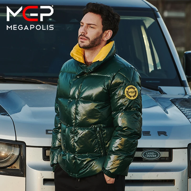 MGP 남성용 짧은 다운 재킷, 2022 겨울 기관차 스타일 따뜻하고 방수 및 방풍 재킷