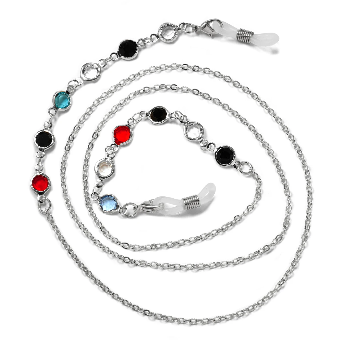 Elegant Acrylic Pearl and Crystal Eyeglasses Chain Necklace - Fashion Jewelry Accessory