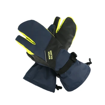

Ski Gloves Waterproof Warm Thick Press Screen Three-Finger Gloves for Men Outdoor Winter Ski Cycling