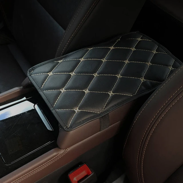 Black 5 Colors Top Fashion Leather Car Armrest Pad Cover / Universal  Interior Auto Armrests Storage Box Mats / Dust-proof Cushion Cover