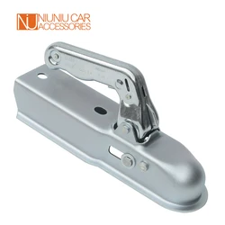 Attelage de remorque en acier pressé, 50MM, style européen, bouchon de canal de 50MM, 1500kg, accessoires, pièces de caravane, approbation Emark 