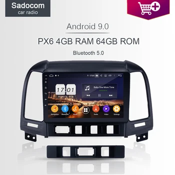 

PX6 DSP 4G+64G ROM Android 10.0 RDS Radio WIFI car radio 5.0 Car DVD Player GPS Glonass map For Hyundai Santa Fe 2006-2011 2012