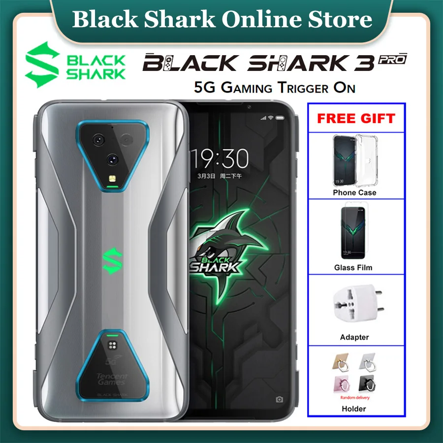 Original Xiaomi Black Shark 3 Pro Global Rom 5G Gaming Mobile Phone 12GB 256GB Snapdragon 865 5000mAh 7.1 Original Xiaomi Black Shark 3 Pro Global Rom 5G Gaming Mobile Phone 12GB 256GB Snapdragon 865 5000mAh 7.1