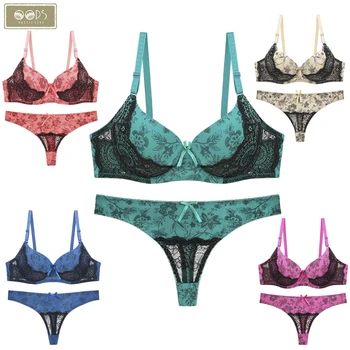 

Sexy lace BC Lingerie bra brief sets large cups Lady push up bras underwear set Comfortable women Brassiere set