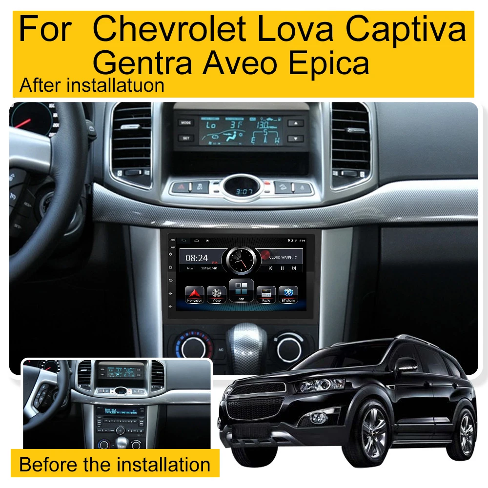Android 10 2Din Car Radio For Chevrolet Lova Captiva Gentra Aveo Epica GPS Navigation 2G AM Multimedia Player HIFI RDS Autoradio