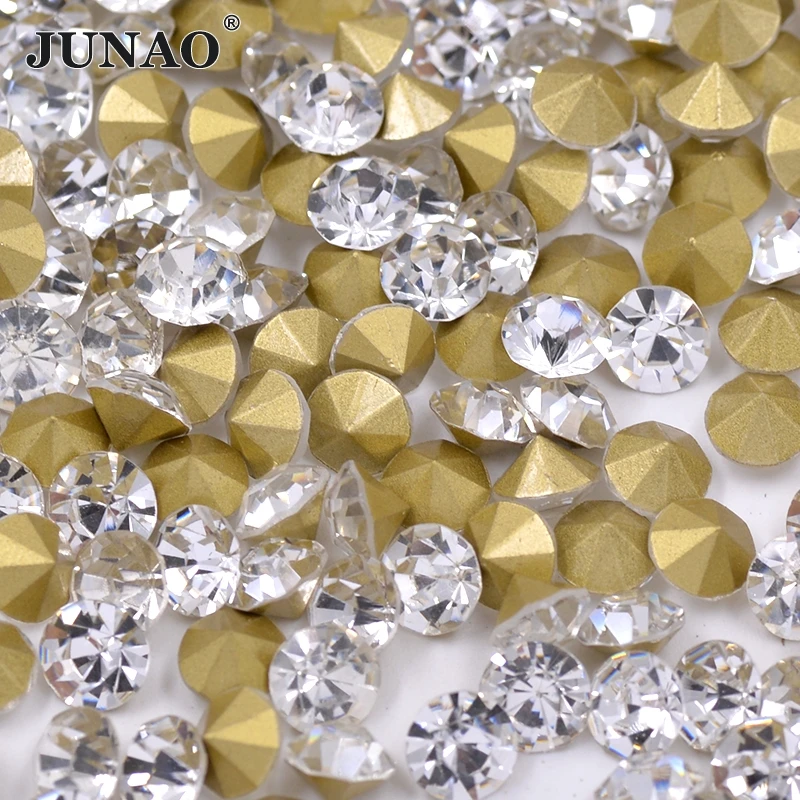 JUNAO-ss-6-10-16-20-30-39-Clear-White-Glass-Rhinestones-Non-Hotfix-Strass-Round (2)