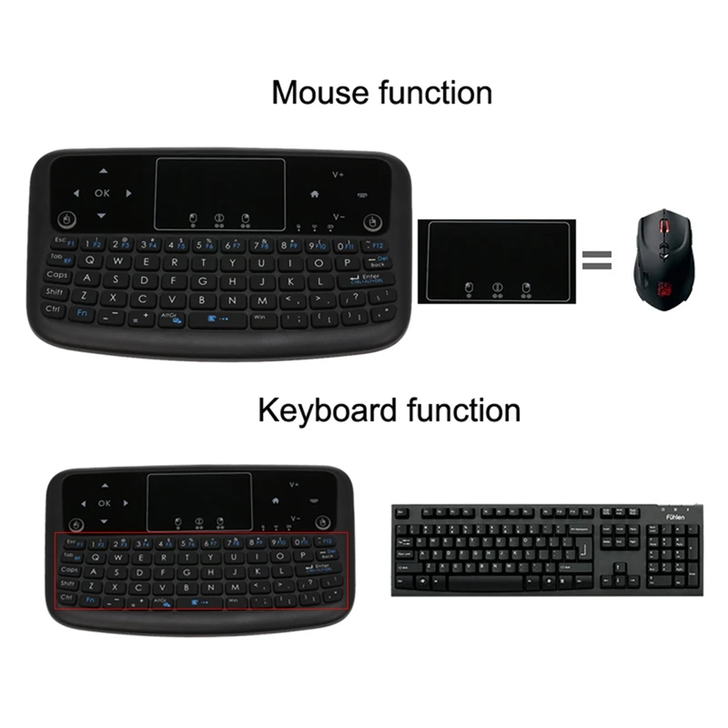 A36 Mini Wireless Keyboard Android Tv 2.4Ghz Air Mouse Rechargeable Touchpad Keyboard for Android Tv Box Smart Tv Pc Ps3