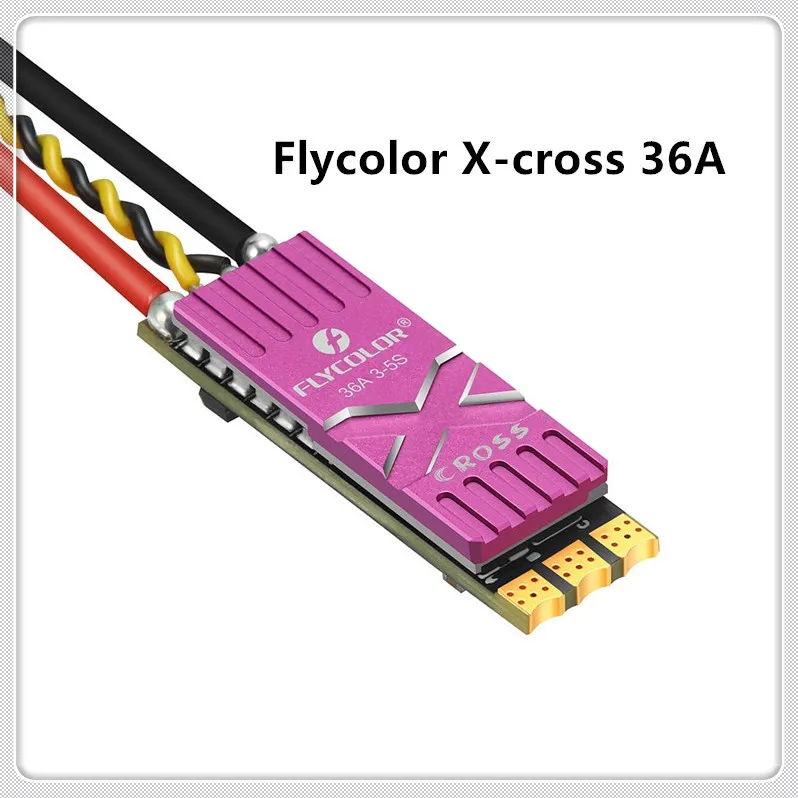 Flycolor X-Cross 36A BLheli_32 32Bit 3-5S Brushless ESC DShot1200 w/ Telemetry For RC 10mm arm Racing Drone Spare Parts | Игрушки и