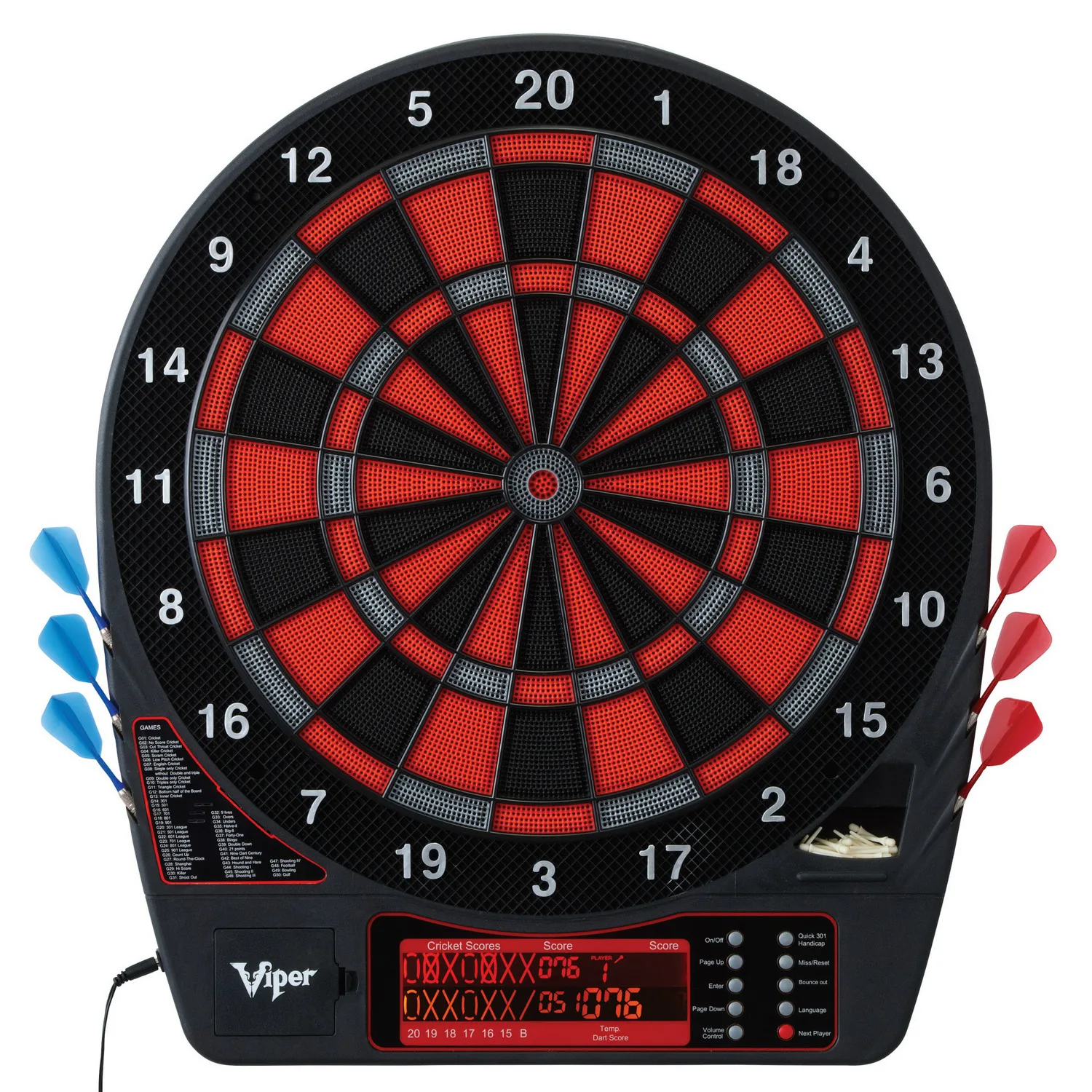 Original  Viper Specter Electronic Dartboard Pro Size 50 Games Height LCD Display Scoreboard with Impact-Tough Nylon Target tactical ptt y line microphone kit electronic headset adapter for howard leight impact zohan em054 sordin ipsc shooting headset