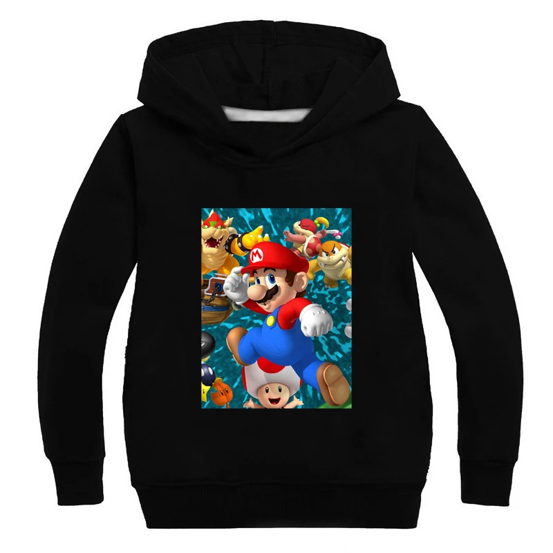 2 Новые модные толстовки с принтом «Super Mario Smash Bros» для мальчиков и девочек, пуловер для мальчиков и девочек, толстовки, спортивная одежда, топы для детей - Цвет: 2