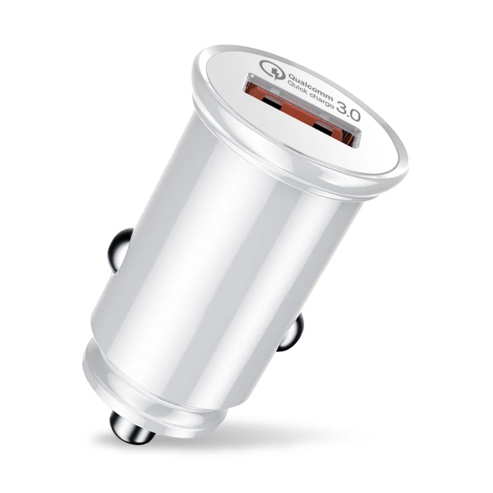 Mi ni USB Автомобильное зарядное устройство Quick Charge 3,0 Автомобильное зарядное устройство для телефона для iPhone samsung Xiaomi mi huawei QC3.0 QC Быстрая зарядка для мобильного автомобиля