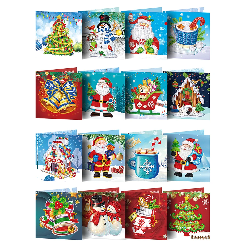 Diamond Painting Christmas Cards Card | 5d Diy Diamond Painting Christmas  Cards - 5d - Aliexpress