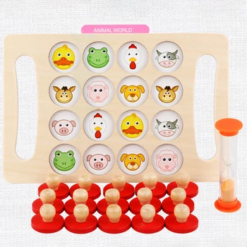 

Logical Thinking Family Party Memory Chess Kids Wooden Toys Home Travel Children Training Early Educational Desktop Match Game