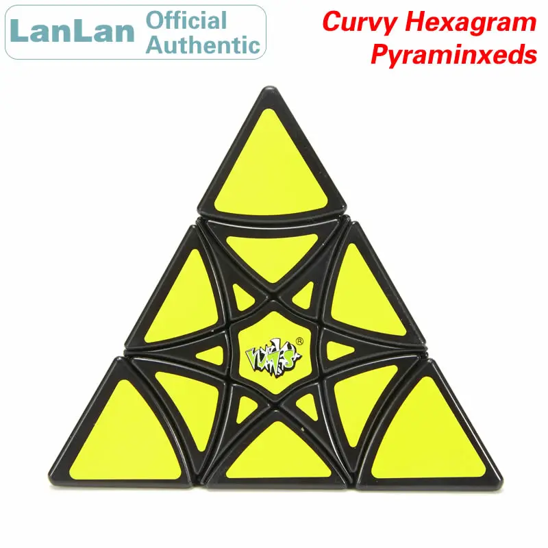 

LanLan Curvy Hexagram 3x3x3 Pyramid Magic Cube 3x3 Speed Puzzle Antistress Educational Toys For Children