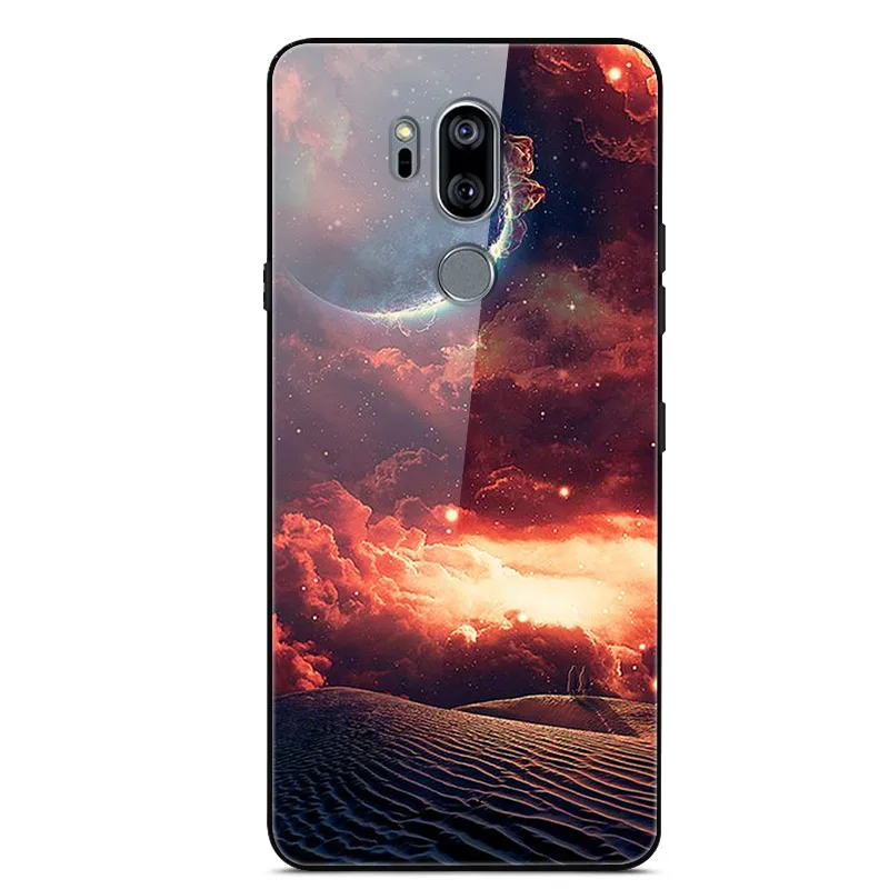 22 Для LG G7 чехол thinq жесткий стеклянный чехол для телефона чехол для Funda LG G7 LGG7 Чехол Мягкий ТПУ бампер закаленное для LG G 7 G710 6,1'' - Цвет: 22