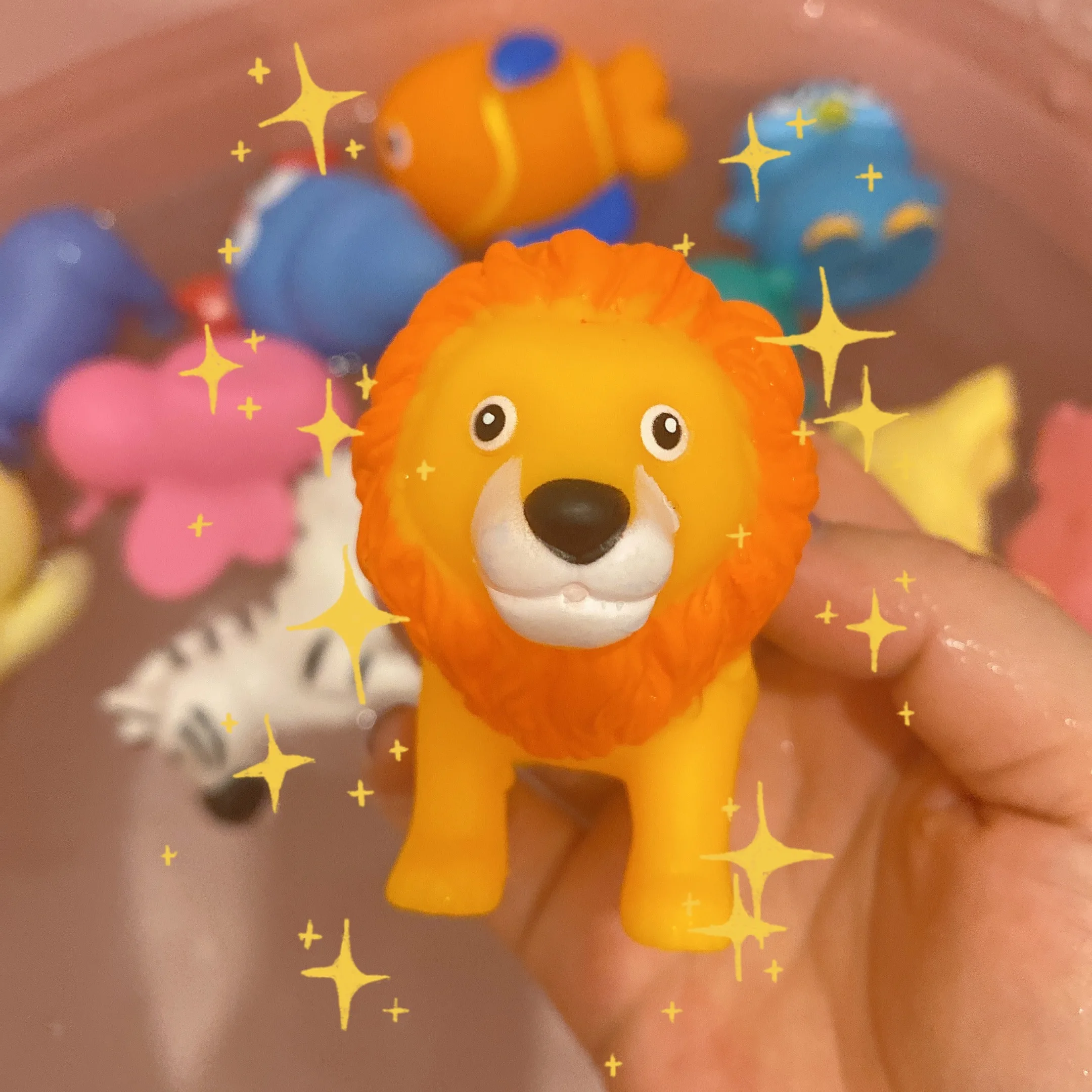 Baby Bath Toys Lovely Mixed Animals Swimming Water Toys Colorful Soft Rubber Float Squeeze Sound Bathing Toy for Baby Gifts 3
