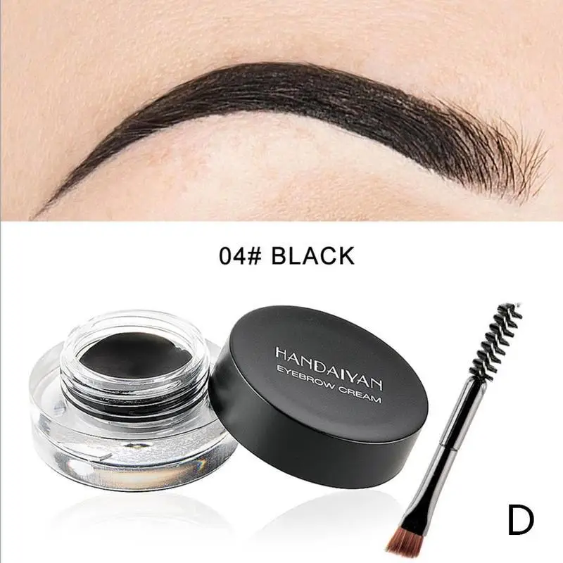 12 colors Professional Eyebrow Tint Makeup Waterproof Eyebrow Pomade Gel Enhancer Cosmetic Eye Makeup Eye Brow Cream with Brush - Цвет: D