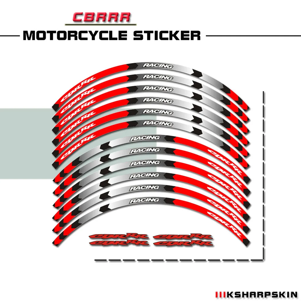 

Cool reflective stickers waterproof stickers for motorcycle wheels for Honda CBR RR