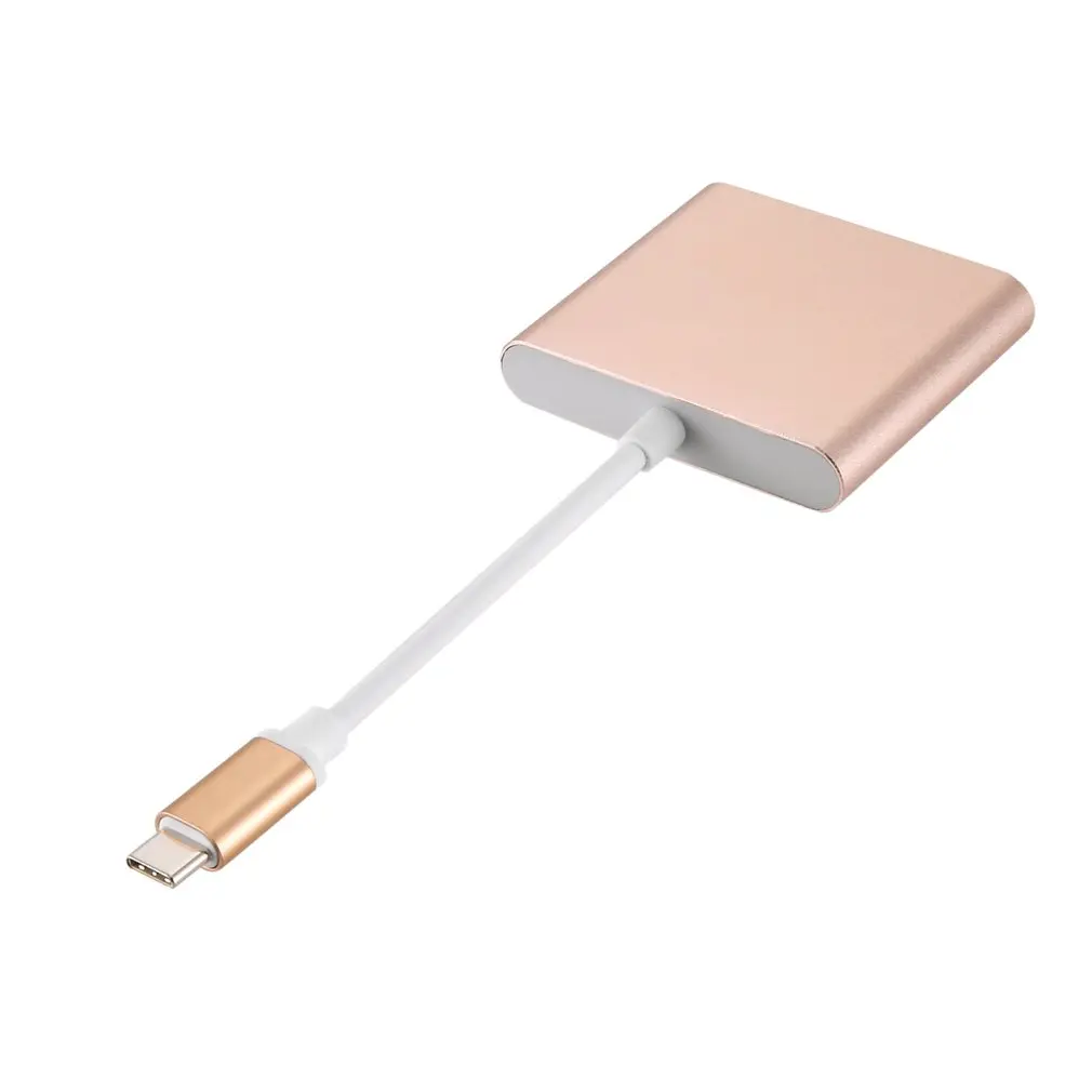 USB 3,1 type C к USB 3,0+ HDMI+ type C 3 в 1 адаптер для зарядки переходник тройной экранированный