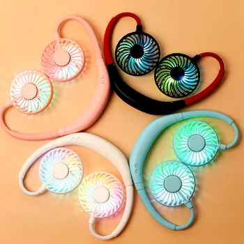 

USB Rechargeable Personal Neckband Fan Wearable Portable Mini Hand Free Fan