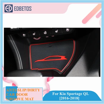 

Gate Slot Pad Interior Door Pad/Cup For Kia Sportage QL 2016 2017 2018 Non-Slip Mats Red/White/Black Mats