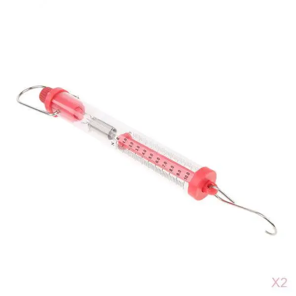 2 PCS 10N Dynamometer Spring Balance Physics Lab Experiment, Size: Approx. 26 x 2.5 cm/ 10.2 x 1.0 Inch 2 PCS 10N Dynamometer Spring Balance Physics Lab Experiment, Size: Approx. 26 x 2.5 cm/ 10.2 x 1.0 Inch