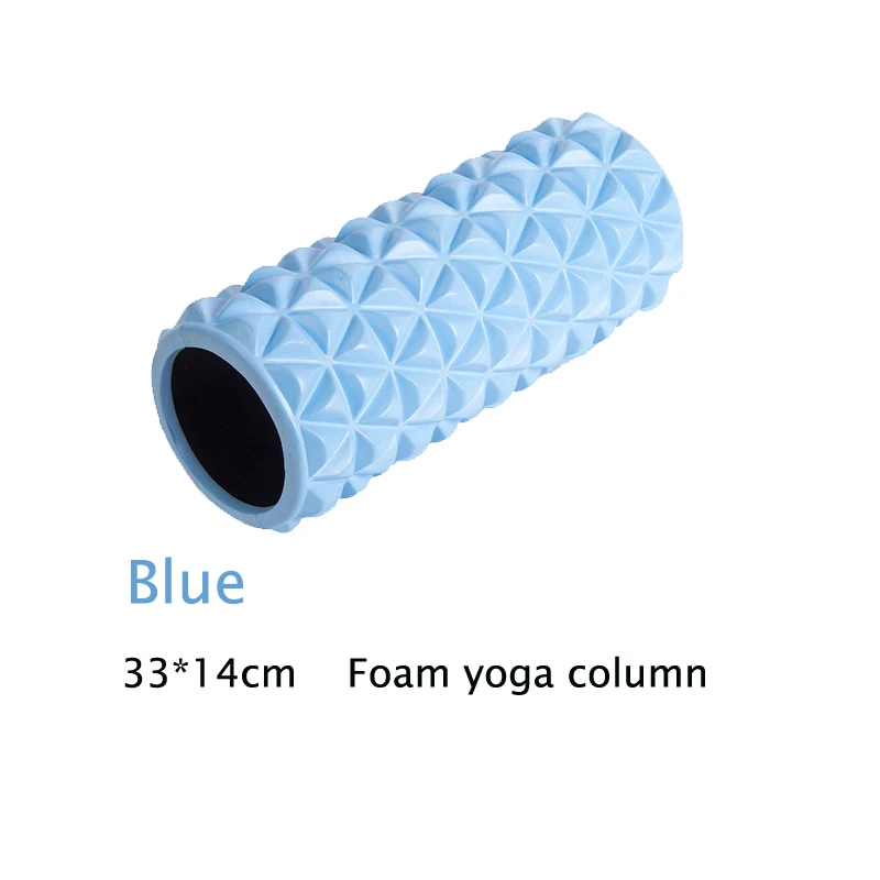 Blue 33x14cm Пена ролик Йога Колонка массаж мяч Пилатес фитнес спортзал Массаж Триггер точка терапия Спорт массажер инструмент боли в спине - Цвет: Blue 33x14cm