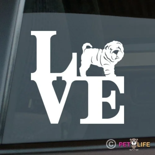 

Love Sharpei Sticker Die Cut Vinyl - park computer decal