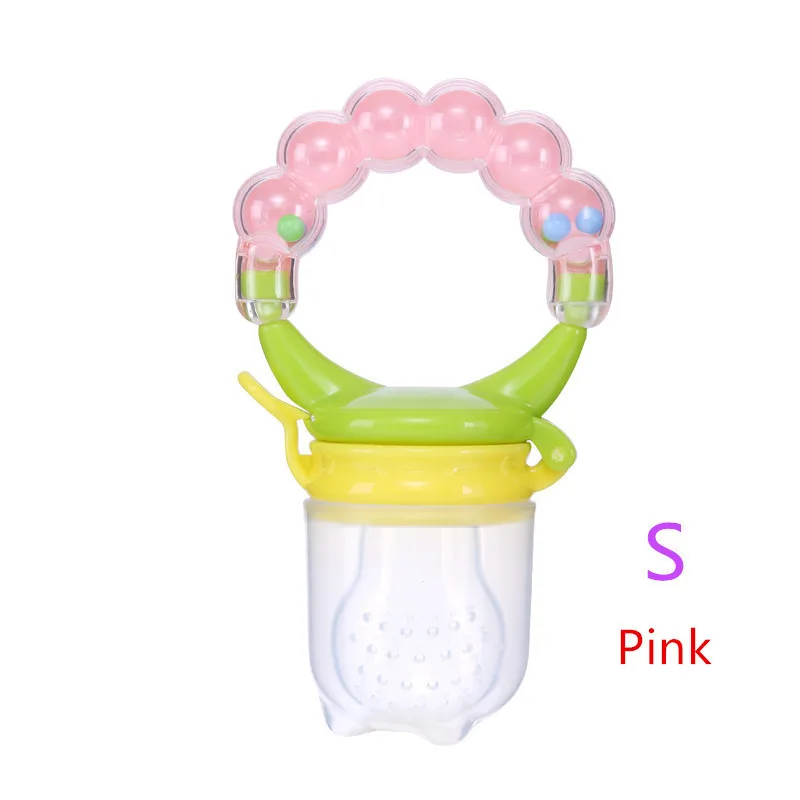 Pink S Детская соска, бутылочки для кормления фруктового молока, бутылочки для кормления питьевой воды, соломенная ручка, Прорезыватель зубов, соска с колокольчиком - Цвет: Pink S