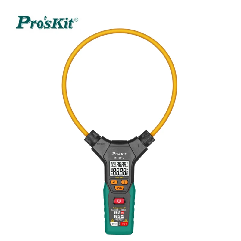 Proskit Smart True RMS Flex Clamp Meter двойной дисплей тест 0.1A-3000A Автоматический диапазон тока клещи Амперметр клещи мультиметр