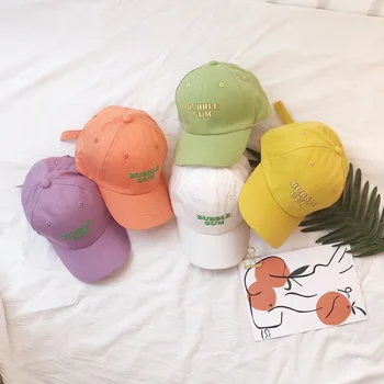 

2020 new children's hat letter Embroidered Baseball Cap boys and girls sun shading cap sun cap