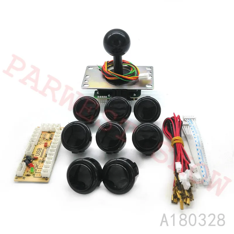 1 шт. японская оригинальная Sanwa JLF-TP-8YT-SK джойстик+ 8 шт. OBSF-30 кнопки+ Нулевая задержка USB энкодер для аркада наборы сделай сам запчасти