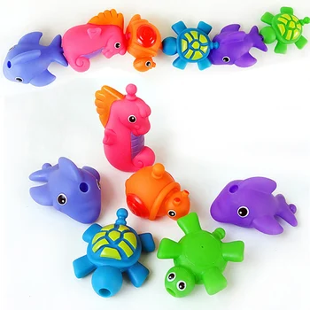 

6pcs/set Baby Bath Toy Pool Swimming Toys Animals Stacking Game Children Kids Bathing Tub Water Spraying Tool Toy Gifts