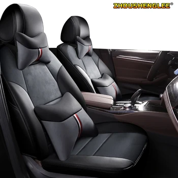 

ZHOUSHENGLEE Custom Leather car seat covers For Maserati Quattroporte Luxgen 7 SUV 5 3 MASTER CEO 7 MPV 6 SUV U5 SUV Automobiles