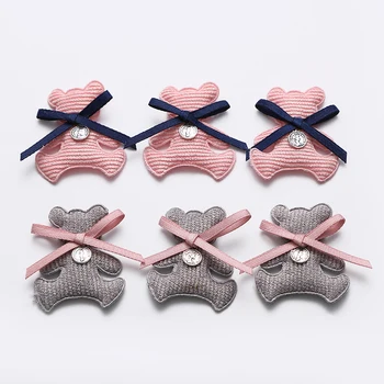 

10pcs/lot Bear Padded Appliques For Girls hair accessories,DIY Kid patches for Clothing Craft Sticker DIY Hair Ornament